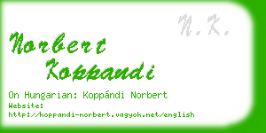 norbert koppandi business card