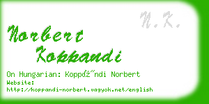 norbert koppandi business card